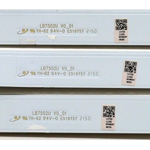 KIT DE LEDS ORIGINAL PARA TV VIZIO 12 PIEZAS / NUMERO DE PARTE LB7502U / LB7502U V0_01 / LB7502U V1_01 / LV75D / LR022 / LL022 / M1MG97 / DISPLAY JR745R3HA2Y / MODELO V755M-K03 / V755M-K03 LFTVN2LY