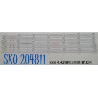 KIT DE LEDS ORIGINAL PARA TV VIZIO 8 PIEZAS / NUMERO DE PARTE 30365007055DS / LED65D07-ZC65AG-12DSEZF / 240909AF02 / 65000M97SH / 7S1P / DISPLAY JR645R3HA3L / MODELO V4K65M-0810 / V4K65M-0810 LMC1VHA