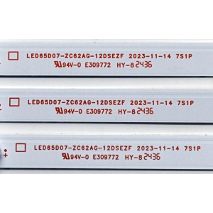 KIT DE LEDS ORIGINAL PARA TV VIZIO 8 PIEZAS / NUMERO DE PARTE 30365007055DS / LED65D07-ZC65AG-12DSEZF / 240909AF02 / 65000M97SH / 7S1P / DISPLAY JR645R3HA3L / MODELO V4K65M-0810 / V4K65M-0810 LMC1VHA
