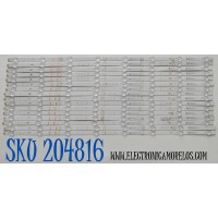 KIT DE LEDS ORIGINAL PARA TV VIZIO 16 PIEZAS / NUMERO DE PARTE HFSX75D08A / HFSX75D08B / HFSX75D08A-ZC42AG-26CD / HFSX75D08B-ZC42AG-26CD / 303HX75050CD / 303HX75049CD / 2300022985 / 240619BB04 / PANEL BOEI750WQ1 / DISPLAY HV750QUB-F92 / MODELO M75Q6X-L4