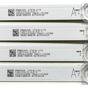 KIT DE LEDS ORIGINAL PARA TV VIZIO 16 PIEZAS / NUMERO DE PARTE HFSX75D08A / HFSX75D08B / HFSX75D08A-ZC42AG-26CD / HFSX75D08B-ZC42AG-26CD / 303HX75050CD / 303HX75049CD / 2300022985 / 240619BB04 / PANEL BOEI750WQ1 / DISPLAY HV750QUB-F92 / MODELO M75Q6X-L4