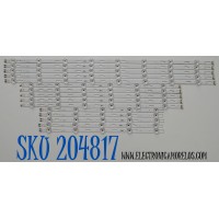 KIT DE LEDS ORIGINAL PARA TV SAMSUNG 15 PIEZAS / NUMERO DE PARTE BN96-58299A / BN96-58297A / BN96-58298A / 85MR00 / 85LR00 / 85RR00 / PANEL CY-BD085HGAV2H / DISPLAY T850QVN04.1 / MODELOS UN85DU7100FXZC / UN85DU7200BXZA / UN85DU7200DXZA / UN85DU7200FXZA 