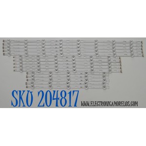 KIT DE LEDS ORIGINAL PARA TV SAMSUNG 15 PIEZAS / NUMERO DE PARTE BN96-58299A / BN96-58297A / BN96-58298A / 85MR00 / 85LR00 / 85RR00 / PANEL CY-BD085HGAV2H / DISPLAY T850QVN04.1 / MODELOS UN85DU7100FXZC / UN85DU7200BXZA / UN85DU7200DXZA / UN85DU7200FXZA 