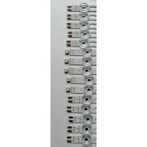 KIT DE LEDS ORIGINAL PARA TV SAMSUNG 15 PIEZAS / NUMERO DE PARTE BN96-58299A / BN96-58297A / BN96-58298A / 85MR00 / 85LR00 / 85RR00 / PANEL CY-BD085HGAV2H / DISPLAY T850QVN04.1 / MODELOS UN85DU7100FXZC / UN85DU7200BXZA / UN85DU7200DXZA / UN85DU7200FXZA 