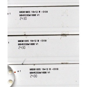 KIT DE LEDS ORIGINAL PARA TV LG 24 PIEZAS / NUMERO DE PARTE 98HR330M16A8 V1 / 98HR330M16B8 V1 / 98D8100S / 98D8100S 16 / 12 A-D09 / HR/17/240817 / 015X6/LJ2RC2R2D / 4L-ZX098T / PANEL LVU980C0DAN / DISPLAY ST9751D01-4 VER.2.2 / MODELO 98UT9000PUA.CUSCKH