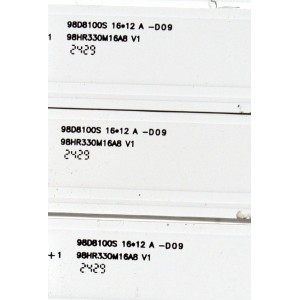 KIT DE LEDS ORIGINAL PARA TV LG 24 PIEZAS / NUMERO DE PARTE 98HR330M16A8 V1 / 98HR330M16B8 V1 / 98D8100S / 98D8100S 16 / 12 A-D09 / HR/17/240817 / 015X6/LJ2RC2R2D / 4L-ZX098T / PANEL LVU980C0DAN / DISPLAY ST9751D01-4 VER.2.2 / MODELO 98UT9000PUA.CUSCKH