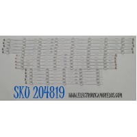 KIT DE LEDS ORIGINAL PARA TV SAMSUNG 15 PIEZAS / NUMERO DE PARTE BN96-58297 / BN96-58298 / BN96-58299 / JL.D850J1330-408AR-M_V09 7.0 / JL.D850J1330-408AL-M_V09 7.0 / 58297 /58298 / 58299 / PANEL CY-BD085HGCV2H / DISPLAY PT850GT01-1 / MODELO UN85DU7200BXZA