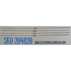 KIT DE LEDS ORIGINAL PARA TV SAMSUNG 4 PIEZAS / NUMERO DE PARTE BN96-52601A / Q60/70A_STC750A95__2INI_48LEDS_REV1.0_200914 BN96-52601A C / BN9652601A / PANEL CY-QA075FGHV7H / DISPLAY ST7461D02-M VER.2.1 / MODELO QN75Q7DAAFXZA