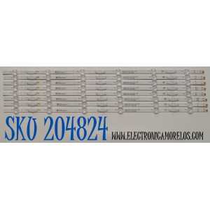 KIT DE LEDS ORIGINAL PARA TV LG 8 PIEZAS / NUMERO DE PARTE 303GC650061CD / GC65D06-ZC42AG-14CD / B005P00107387A / 2300022480 / 70401-01871 / 240116AB03 / GC650M32 / PANEL BOE650WQ1BF7D / DISPLAY HV650QUB-F7D / MODELO 65UT7570PUB / 65UT7570PUB.CUSFBH