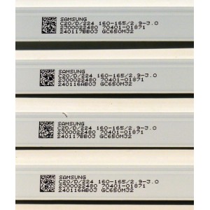 KIT DE LEDS ORIGINAL PARA TV LG 8 PIEZAS / NUMERO DE PARTE 303GC650061CD / GC65D06-ZC42AG-14CD / B005P00107387A / 2300022480 / 70401-01871 / 240116AB03 / GC650M32 / PANEL BOE650WQ1BF7D / DISPLAY HV650QUB-F7D / MODELO 65UT7570PUB / 65UT7570PUB.CUSFBH