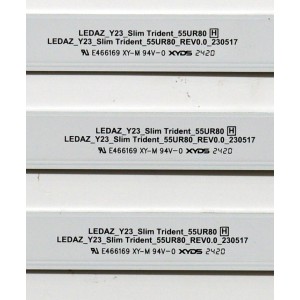 KIT DE LEDS ORIGINAL PARA TV LG 7 PIEZAS / NUMERO DE PARTE EAV65088301 / LEDAZ_Y23_SLIM TRIDENT_55UR80 H / LEDAZ_Y23_SLIM TRIDENT_55UR80_REV0.0_230517 / 4G551/5B29B / PANEL NC550TQG-VCKHN / ST5461D13-A VER.2.1 / MODELO 55UT7000PUA / 55UT7000PUA.BUSDLJM