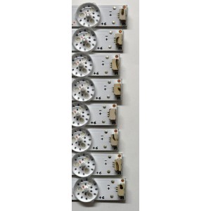 KIT DE LEDS ORIGINAL PARA TV KALLEY 8 PIEZAS / NUMERO DE PARTE 58HR332M06A0 / 58HR332M06A0 V0 / 58D1200 / HR/10/210908 / 01X9C/LL2RC3R3D / 4C-LB580T-HR2 / PANEL LVU580PADX E0034 / DISPLAY CC580PV7D VER.01 / MODELO K-ATV58UHD