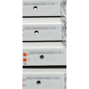 KIT DE LEDS ORIGINAL PARA TV SAMSUNG 8 PIEZAS / NUMERO DE PARTE BN96-58293A / BN96-58292A / V4D7-700SMA-R0 / V4D7-700SMB-R0 / 58293A / 58292A / DISPLAY JE695R3HE1K / BN96-54406A / MODELO UN70DU7000