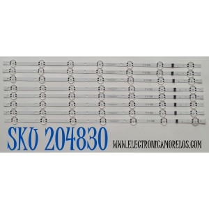 KIT DE LEDS ORIGINAL PARA TV LG 8 PIEZAS / NUMERO DE PARTE EAV65053201 / SSC_Y22_SLIM TRIDENT_65UQ80_HKC_S / SSC_Y22_SLIM TRIDENT_65UQ80_HKC_0.6PI_REV00_220823 / HKC650V0_D / PANEL NC650TQG-VHKH5 / DISPLAY PT650GT01-4 VER.1.0 / MODELO 65UQ7070ZUE.BUSULKR