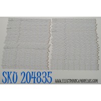 KIT DE LEDS ORIGINAL PARA TV SAMSUNG 80 PIEZAS / NUMERO DE PARTE BN96-56745A / V3Q8-980SM0-R0 / HBH-H1 / 98U635 / 56745A / PANEL CY-TC098FKEV1H / DISPLAY HV980QUB-S1A / MODELO QN98Q80CDFXZA / QN98Q80CDFXZA BA02