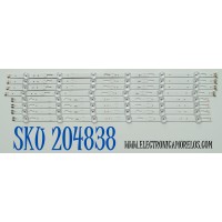 KIT DE LEDS ORIGINAL PARA TV SAMSUNG 8 PIEZAS / NUMERO DE PARTE  BN96-50458A / BN96-50459A / LM41-00874A / 910A / LM41-00873A / 909A / L1_TU7K / E8_CFM_R5(1) / 50458A / 50459A / PANEL CY-BT058HGCV6H / DISPLAY PT580GT03-1 VER.1.0 / MODELO UN58TU690TFXZA