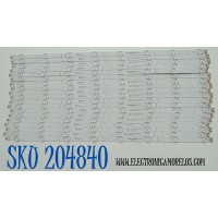 KIT DE LEDS ORIGINAL PARA TV 19 PIEZAS / NUMERO DE PARTE HXLB20082 / HD650YU73-TAL1KT+2021011901 / R / APT-HXLB20082 / 1254627 / MODELO 65"