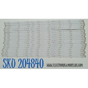 KIT DE LEDS ORIGINAL PARA TV 19 PIEZAS / NUMERO DE PARTE HXLB20082 / HD650YU73-TAL1KT+2021011901 / R / APT-HXLB20082 / 1254627 / MODELO 65"