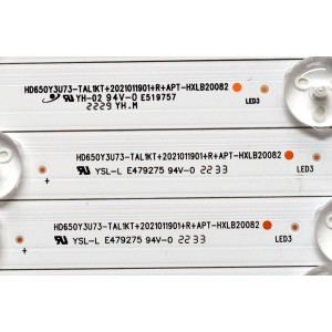 KIT DE LEDS ORIGINAL PARA TV 19 PIEZAS / NUMERO DE PARTE HXLB20082 / HD650YU73-TAL1KT+2021011901 / R / APT-HXLB20082 / 1254627 / MODELO 65"