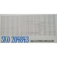 KIT DE LEDS ORIGINAL PARA TV ONN 24 PIEZAS / NUMERO DE PARTE 4708-K98WDK-A2113N11 / XRJ1060 / SLC04708RA0 / K980WDK / 112412-98411011 / K980WDK41 / N2-240815-3220H633 / PANEL K980WDK41 / DISPLAY SG9751D01-1 VER.2.1 / MODELO 100146865 98"