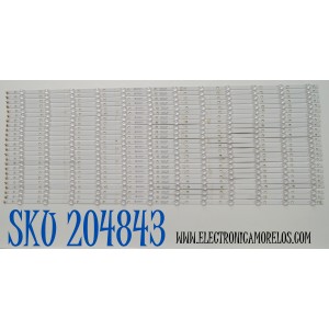 KIT DE LEDS ORIGINAL PARA TV ONN 24 PIEZAS / NUMERO DE PARTE 4708-K98WDK-A2113N11 / XRJ1060 / SLC04708RA0 / K980WDK / 112412-98411011 / K980WDK41 / N2-240815-3220H633 / PANEL K980WDK41 / DISPLAY SG9751D01-1 VER.2.1 / MODELO 100146865 98"