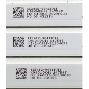 KIT DE LEDS ORIGINAL PARA TV ONN 24 PIEZAS / NUMERO DE PARTE 4708-K98WDK-A2113N11 / XRJ1060 / SLC04708RA0 / K980WDK / 112412-98411011 / K980WDK41 / N2-240815-3220H633 / PANEL K980WDK41 / DISPLAY SG9751D01-1 VER.2.1 / MODELO 100146865 98"