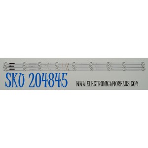 KIT DE LEDS ORIGINAL PARA TV PHILIPS 3 PIEZAS / NUMERO DE PARTE 303TC430057D / TCL43D09-ZC42AG-03D / 2300023185 / 3.0-3.1 / 4L-ZX043T-ZC014X / 240905AD03 / TC430M63 / PANEL LVU430CSDX E0358 / DISPLAY V430DJ2-Q01 / MODELO 43PUL7652/F7