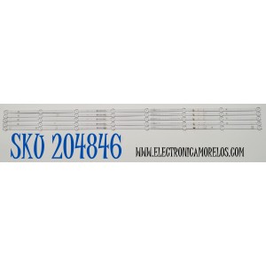 KIT DE LEDS ORIGINAL PARA TV ONN 5 PIEZAS / NUMERO DE PARTE 303KG550001D / 303KG550002D / KG55D08A-ZC42AG-02D / KG55D08B-ZC42AG-01D / 2010106569 / 7839-102012 / BMTC / KG550M04 / KG550M03 / PANEL K550WDGF / DISPLAY LC550EQC / MODELO 100012586 55"