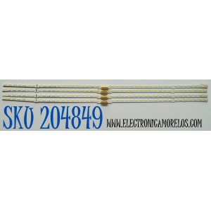 KIT DE LEDS ORIGINAL PARA TV SAMSUNG 4 PIEZAS / NUMERO DE PARTE LM41-01046A / L1_AU8/9K / G5_DFM_S42(2) / R1.1_V1B_100 / LM41-01046A/C / PANEL CY-SA075HGHV1H / DISPLAY ST7461D01-7 VER.2.1 / BN96-54531A / BN9654531A / MODELO UN75AU8000BXZA CA05