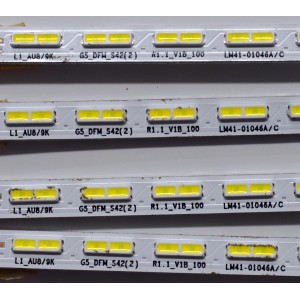 KIT DE LEDS ORIGINAL PARA TV SAMSUNG 4 PIEZAS / NUMERO DE PARTE LM41-01046A / L1_AU8/9K / G5_DFM_S42(2) / R1.1_V1B_100 / LM41-01046A/C / PANEL CY-SA075HGHV1H / DISPLAY ST7461D01-7 VER.2.1 / BN96-54531A / BN9654531A / MODELO UN75AU8000BXZA CA05