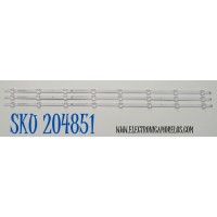 KIT DE LEDS ORIGINAL PARA TV SCEPTRE 3 PIEZAS / NUMERO DE PARTE F43JL6P3030030805Q / CRH-F43JL6P3030030805Q-REV1.0 / 70401-01428SSC / SVB430AK2 / 233928 / 162L0632E2105160007D / PANEL BOEA430WU1 / DISPLAY CC430LV1D / MODELO X437BV-FSRD / X437BV-FSRB