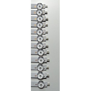 KIT DE LEDS ORIGINAL PARA TV SELECT SERIES ROKU 12 PIEZAS / NUMERO DE PARTE 30365007046D / LED65D07-ZC42AG-03D / 240704AC02 / 65000M77 / DISPLAY JR645R3HA3L / MODELO 65R4A5R