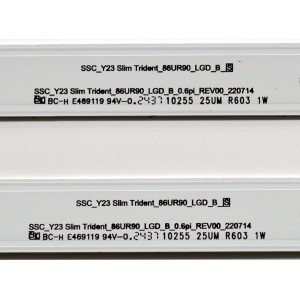 KIT DE LEDS ORIGINAL PARA TV LG 22 PIEZAS / NUMERO DE PARTE EAV65088101 / EAV65088201 / SSC_Y23 SLIM TRIDENT_86UR90_LGD_A_S / SSC_Y23 SLIM TRIDENT_86UR90_LGD_B_0.6PI_REV00_220714 / PANEL NC860TQE-AAMH1 / DISPLAY LC860DQQ / MODELO 86UT7550AUA.BUSYLKR