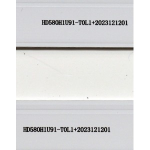 KIT DE LEDS ORIGINAL PARA TV HISENSE  2 PIEZAS / NUMERO DE PARTE JL.D580G1330-003AS-M / JL.D580G1330-003AS-M_V02 / HD580H1U91-T0L1 / 2023121201 / 2023121201 / 1400348500 / 2204 230631 / PANEL HD580H1U91-T0L1/ROH / DISPLAY CV580U4-L01 / MODELO 58R6E5