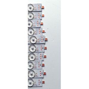 KIT DE LEDS ORIGINAL PARA TV VIZIO 20 PIEZAS / NUMERO DE PARTE GJVIZIOM65Q710X18 / LB-GM3030-GJVIZIOM65Q710X18-R-1-S / LB-GM3030-GJVIZIOM65Q710X18-L-1-S / GJVIZI0M65Q710X18 / PANEL TPT650WR-R3HA.P / DISPLAY JR645R3HA3L / MODELO M65Q7-J01 LTYRH2LX