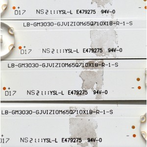 KIT DE LEDS ORIGINAL PARA TV VIZIO 20 PIEZAS / NUMERO DE PARTE GJVIZIOM65Q710X18 / LB-GM3030-GJVIZIOM65Q710X18-R-1-S / LB-GM3030-GJVIZIOM65Q710X18-L-1-S / GJVIZI0M65Q710X18 / PANEL TPT650WR-R3HA.P / DISPLAY JR645R3HA3L / MODELO M65Q7-J01 LTYRH2LX