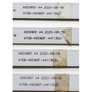 KIT DE LEDS ORIGINAL PARA TV HISENSE 10 PIEZAS / NUMERO DE PARTE 303KG650002 / 303KG65001 / KG65D6B-ZCAG-01 / KG65D6A-ZCAG-01 / K650WDF A4 / 4708-K65WDF-A4113N31 / 4708-K65WDF-A4113N21 / PANEL K650WDF / DISPLAY LC650EQQ (SM)(A3) / MODELO 65R6E4