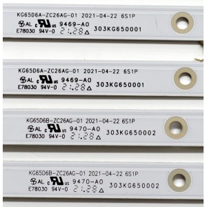 KIT DE LEDS ORIGINAL PARA TV HISENSE 10 PIEZAS / NUMERO DE PARTE 303KG650002 / 303KG65001 / KG65D6B-ZCAG-01 / KG65D6A-ZCAG-01 / K650WDF A4 / 4708-K65WDF-A4113N31 / 4708-K65WDF-A4113N21 / PANEL K650WDF / DISPLAY LC650EQQ (SM)(A3) / MODELO 65R6E4