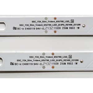 KIT DE LEDS ORIGINAL PARA TV LG 8 PIEZAS / NUMERO DE PARTE EAV65056001 / SSC_Y24_SLIM_TRIDENT_65UT80_LGD_S / SSC_Y24_SLIM_TRIDENT_65UT80_LGD_(0.6PI)_REV00 / LGD 650Z5_D / PANEL NC650TQG-AAKHA / DISPLAY LC650EQC (SP) (A1) / MODELO 65UT7550AUA.BUSYLKR