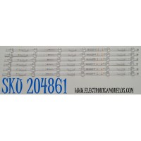 KIT DE LEDS ORIGINAL PARA TV VIZIO 6 PIEZAS / NUMERO DE PARTE 303HX650072CD / HFSX65D06-ZC42AG-19CD / B005P00107588A / 2300022684 / 70401-01866 / 240407AB04 / GC650M31 / PANEL BOEI650WQ1 / DISPLAY HV650QUB-F72 REV.1.0 / MODELO V4K65C-0804 LBSFU7LA