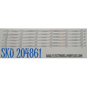 KIT DE LEDS ORIGINAL PARA TV VIZIO 6 PIEZAS / NUMERO DE PARTE 303HX650072CD / HFSX65D06-ZC42AG-19CD / B005P00107588A / 2300022684 / 70401-01866 / 240407AB04 / GC650M31 / PANEL BOEI650WQ1 / DISPLAY HV650QUB-F72 REV.1.0 / MODELO V4K65C-0804 LBSFU7LA