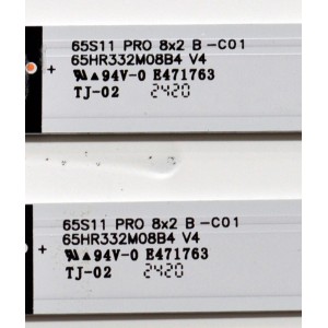 KIT DE LEDS ORIGINAL PARA TV TCL 4 PIEZAS / NUMERO DE PARTE 65HR332M09A4 / 65HR332M08B4 / 65HR332M09A4 V4 / 65HR332M08B4 V4 / 65S11 PRO 8X2 B-C01 / 65S11 PRO 9X2 A-C01 / 02UJ8/LS7C10U3B / PANEL LVU650NDAL / DISPLAY ST6451D06-3 VER.2.1 / MODELO 65S41BR