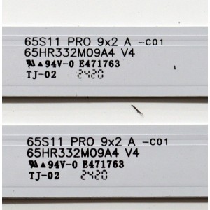 KIT DE LEDS ORIGINAL PARA TV TCL 4 PIEZAS / NUMERO DE PARTE 65HR332M09A4 / 65HR332M08B4 / 65HR332M09A4 V4 / 65HR332M08B4 V4 / 65S11 PRO 8X2 B-C01 / 65S11 PRO 9X2 A-C01 / 02UJ8/LS7C10U3B / PANEL LVU650NDAL / DISPLAY ST6451D06-3 VER.2.1 / MODELO 65S41BR