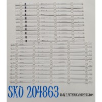 KIT DE LEDS ORIGINAL PARA TV LG 22 PIEZAS / NUMERO DE PARTE EAV65059401 / EAV65059501 / SSC_Y23 SLIM TRIDENT_86UR90_LGD_A_S / SSC_Y23 SLIM TRIDENT_86UR90_LGD_B_S / PANEL NC860TQF-AAMHA / DISPLAY LC860DQR (SR)(A1) /MODELO 86UR8000AUA.BUSWLKR