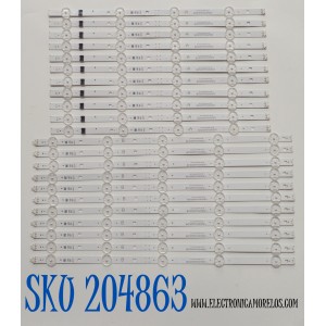 KIT DE LEDS ORIGINAL PARA TV LG 22 PIEZAS / NUMERO DE PARTE EAV65059401 / EAV65059501 / SSC_Y23 SLIM TRIDENT_86UR90_LGD_A_S / SSC_Y23 SLIM TRIDENT_86UR90_LGD_B_S / PANEL NC860TQF-AAMHA / DISPLAY LC860DQR (SR)(A1) /MODELO 86UR8000AUA.BUSWLKR
