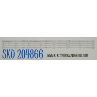 KIT DE LEDS ORIGINAL PARA TV ELEMENT XUMO TV 4 PIEZAS / NUMERO DE PARTE  4708-K43DJ1-A1113N01 / K430WDJ1 A1 / BCKJ4708RA0 / 110408-43J12001 / N2-240701-32156633 / PANEL K430WDJ1 / DISPLAY V430DJ1-Q01 REV.D2 / MODELO E550AE43C