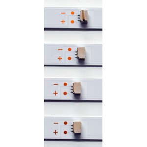 KIT DE LEDS ORIGINAL PARA TV ELEMENT XUMO TV 4 PIEZAS / NUMERO DE PARTE  4708-K43DJ1-A1113N01 / K430WDJ1 A1 / BCKJ4708RA0 / 110408-43J12001 / N2-240701-32156633 / PANEL K430WDJ1 / DISPLAY V430DJ1-Q01 REV.D2 / MODELO E550AE43C