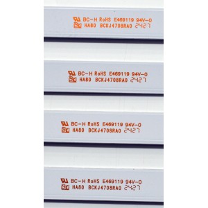 KIT DE LEDS ORIGINAL PARA TV ELEMENT XUMO TV 4 PIEZAS / NUMERO DE PARTE  4708-K43DJ1-A1113N01 / K430WDJ1 A1 / BCKJ4708RA0 / 110408-43J12001 / N2-240701-32156633 / PANEL K430WDJ1 / DISPLAY V430DJ1-Q01 REV.D2 / MODELO E550AE43C