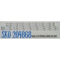KIT DE LEDS ORIGINAL PARA TV SAMSUNG 4 PIEZAS / NUMERO DE PARTE BN96-58284A / BN96-58285A / LM41-01145A / LM41-01146A / L1_DU7K_E0_CFM_L7(1) / L1_DU7K_E0_CFM_R9(1) / 58284A / 58285A / PANEL CY-BD050HGNV2H / DISPLAY V500DJ7-QE1 / MODELO UN50DU7200DXZA DC02