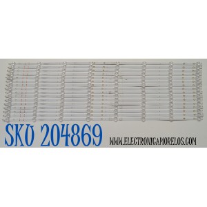 KIT DE LEDS ORIGINAL PARA TV ONN 16 PIEZAS / NUMERO DE PARTE 30385008001DS / LED85D08-ZC42AG-03DS / 85000M05 / 240923AD01 / 240921BD01 / DISPLAY V850DJ2-Q01 / MODELO 100150805 85"